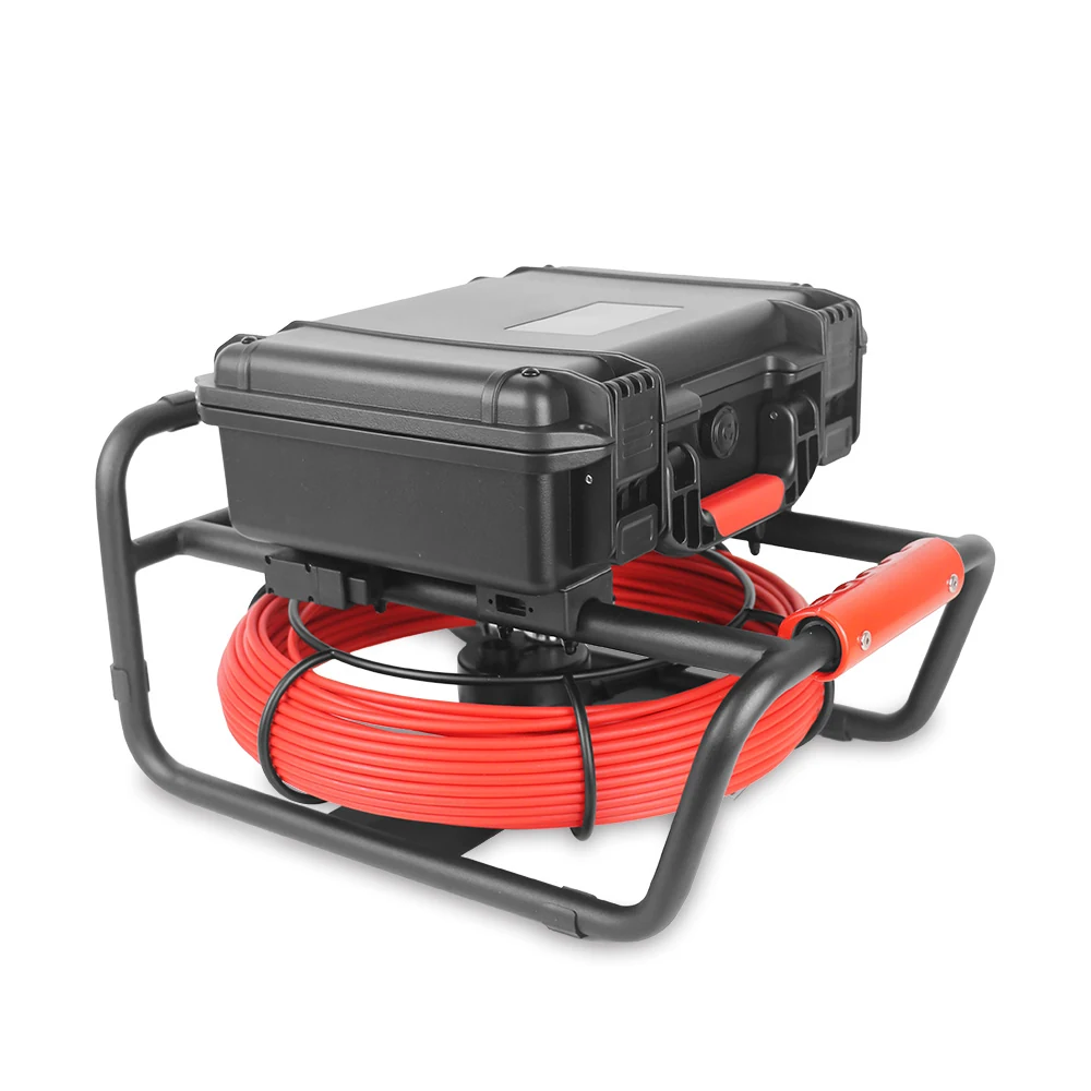 V9-17 side view of inspection reel and case